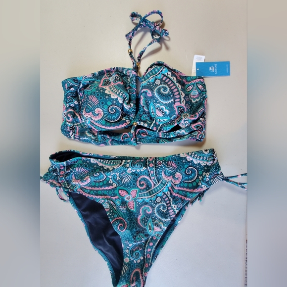 🩵CUPSHE Women's Bikini Set Two Piece Swimsuit - Picture 3 of 5